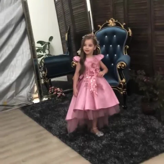 Ropa para niños bordar vestidos de baile para niños ropa de alta calidad vestido de niña de flores