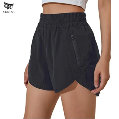 Pantalones cortos para correr para mujer Pantalones cortos elásticos de cintura alta