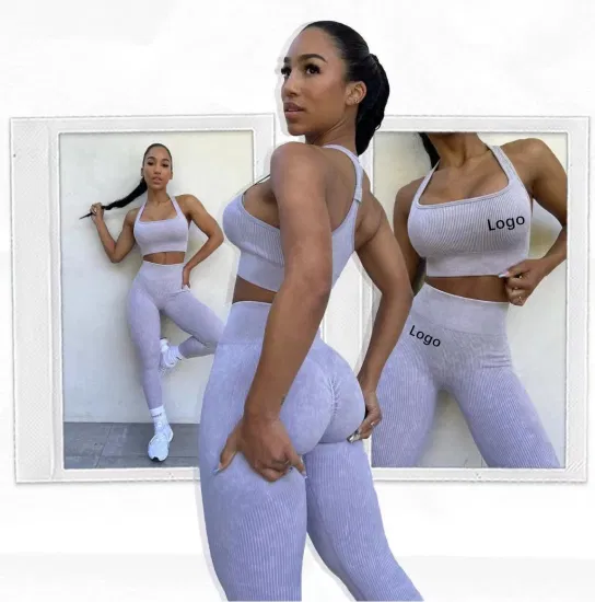 Xsunwing, venta al por mayor, chándales personalizados, ropa de otoño para mujer, Top corto sin mangas, conjunto de pantalones de dos piezas, ropa deportiva para Yoga, conjuntos de Yoga Sexy